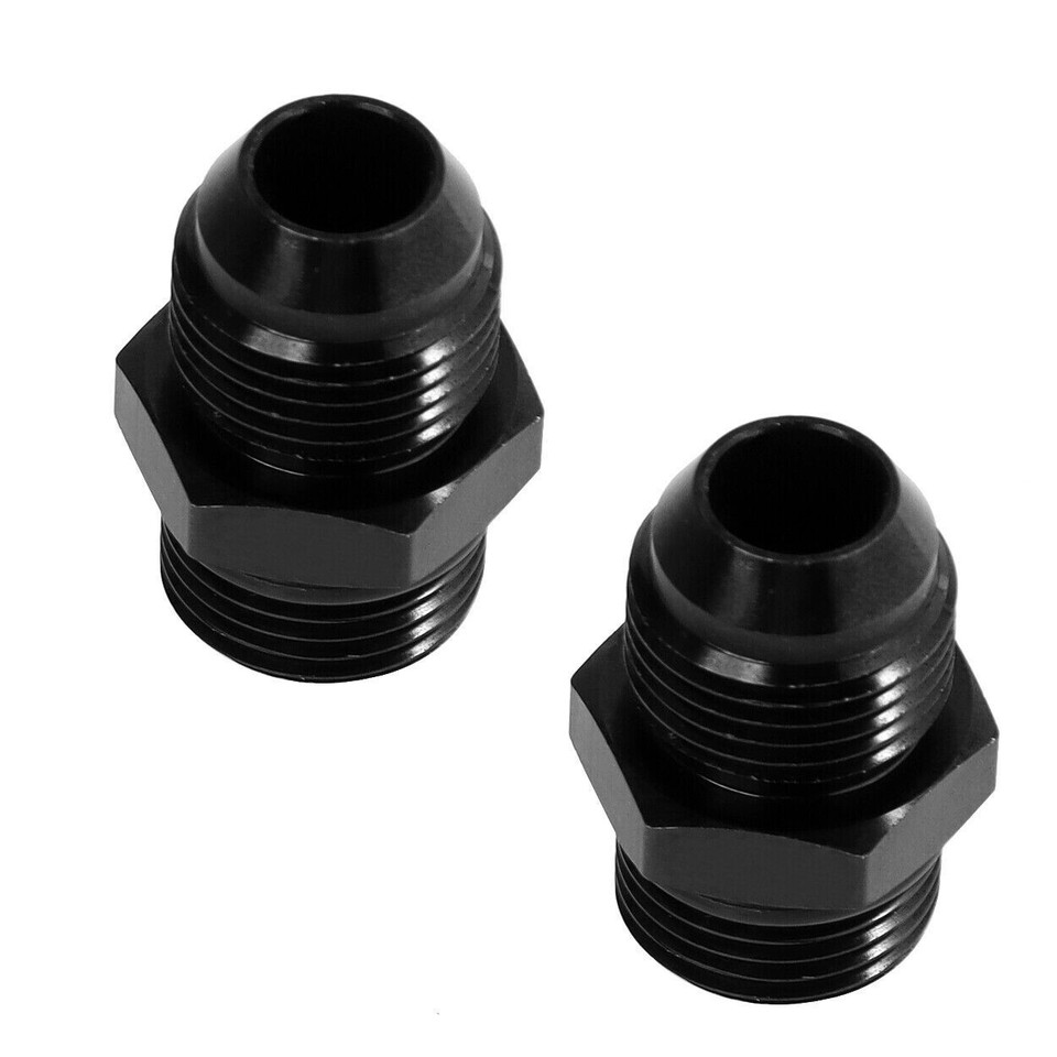 LokoCar ORB O-ring AN10 10AN to AN8 8AN Male Adapter Fitting Black Pack of 4