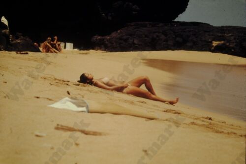 1972 candid of pretty woman in bikini on beach voyeur Orig 35mm SLIDE Wf16 eBay