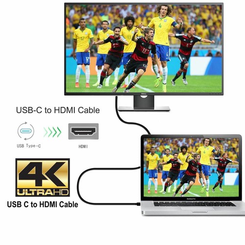 USB Type C to HDMI 4K Cord Cable for ASUS ASUSPRO B9440 B8240 P5440 P4540 - Picture 5 of 5