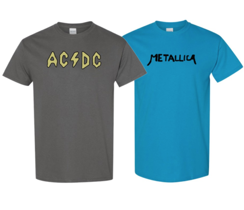 Youth  ACDC AC DC / Metallica Shirt Beavis and Butthead Halloween Costume FAST