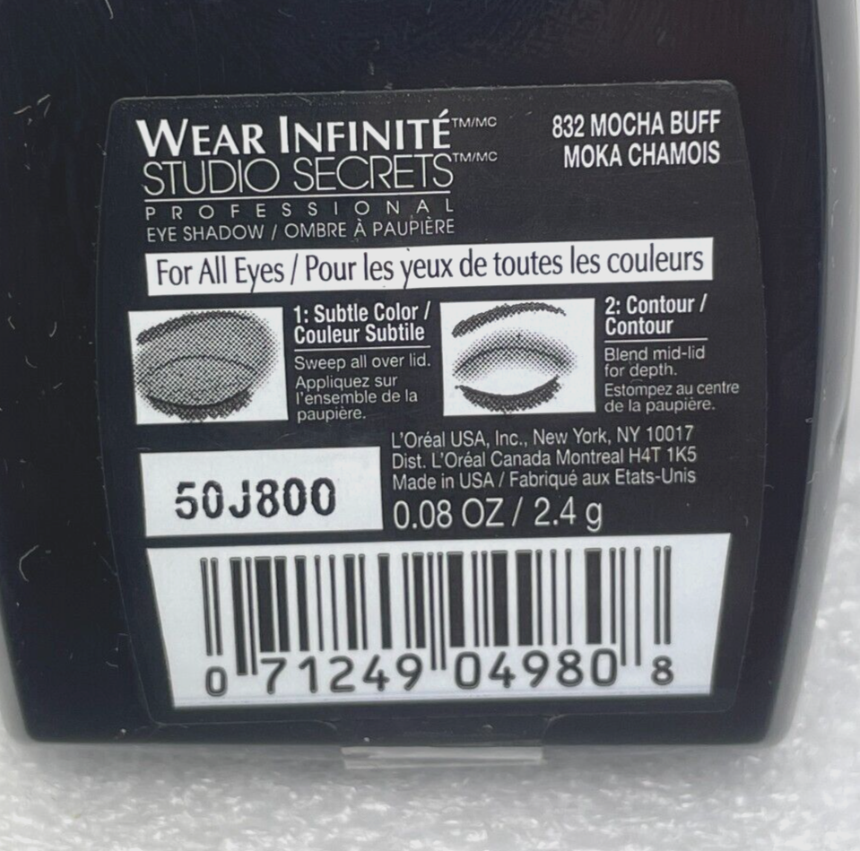 New L'OREAL WEAR INFINITE Studio Secrets Eye Shadow - #832 MOCHA