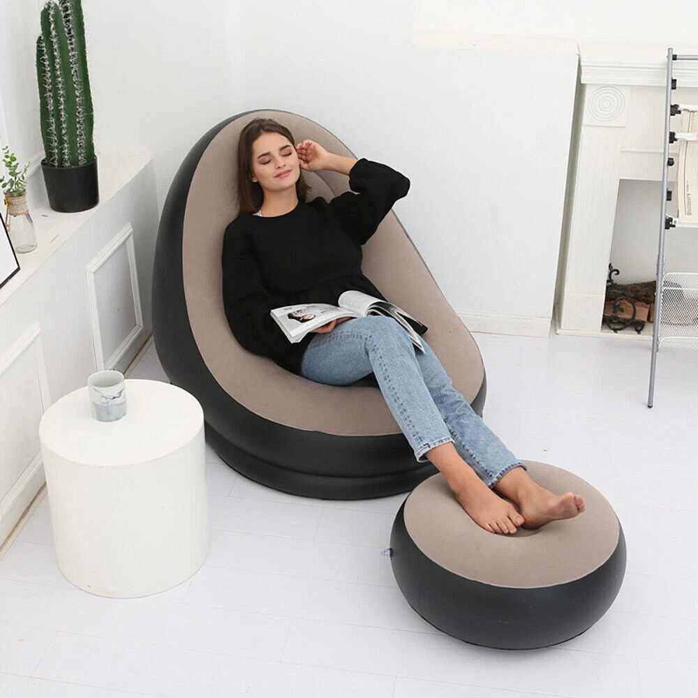 Inflatable Air Sofa Couch Lounge Chair for Indoor Reading Room