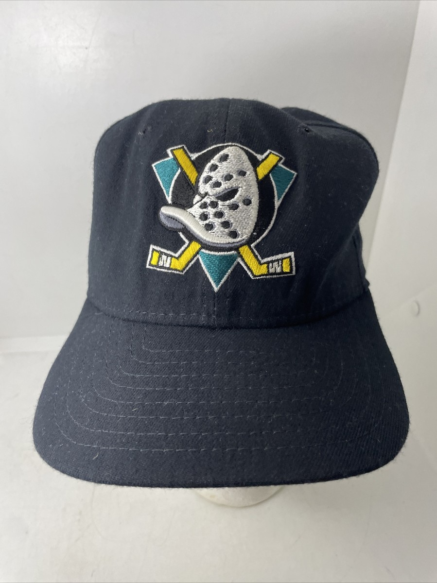 Vintage 90s Anaheim MIGHTY Ducks New Era Fitted Hat Cap Size 6 3/4