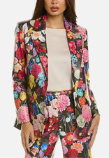 Alice and Olivia Denny Notch Collar Blazer, Botanical Garden - Retail 595