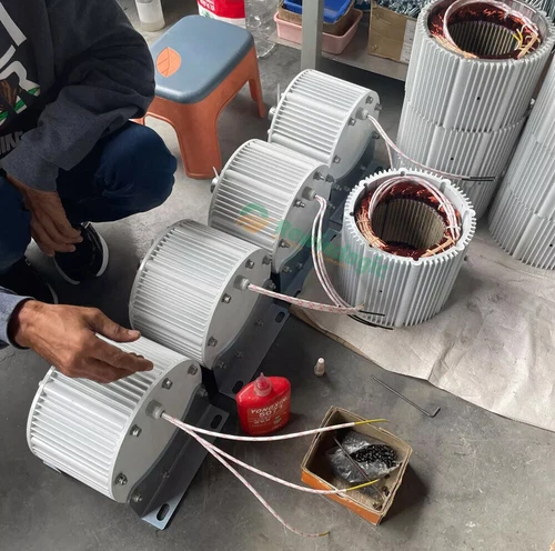 3000W 48V 220V 380V 3-Phase Permanent Magnet Wind Generator Gearless Alternator - Foto 5 di 22