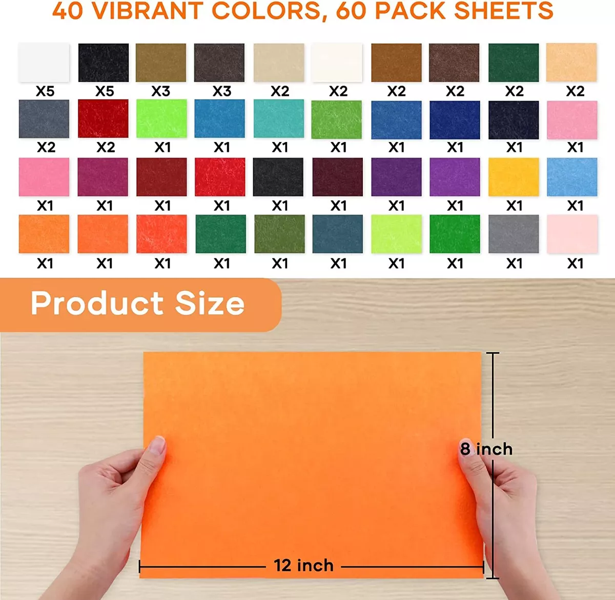 Felt Paper in Any Color & Size