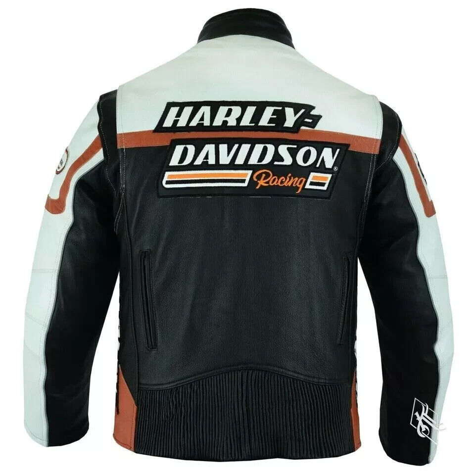Harley Davidson Men's Raceway Screaming Eagle leather biker Harley Davidson Men's Raceway Screaming Eagle leather biker