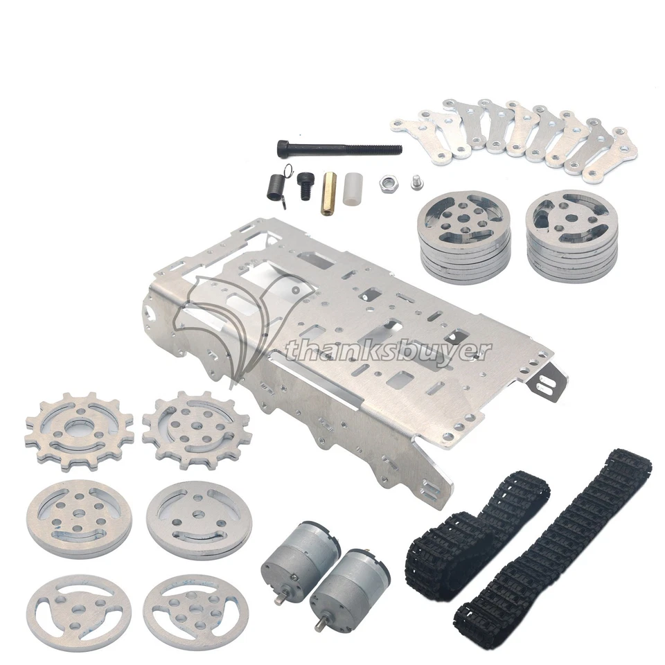 Robot Tank Chassis Metal Suspension System Tracked Vehicle f/ Robotics DIY Kit - Image 3 of 4