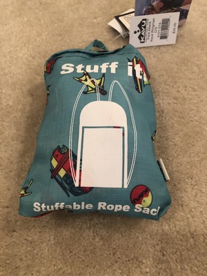 NWT! KAVU Pack Attack Stuffable Rope Sack Aqua Wingman O/S