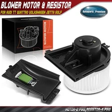 Front HVAC Blower Motor & Resistor Kit for Audi TT Quattro Volkswagen Jetta Golf