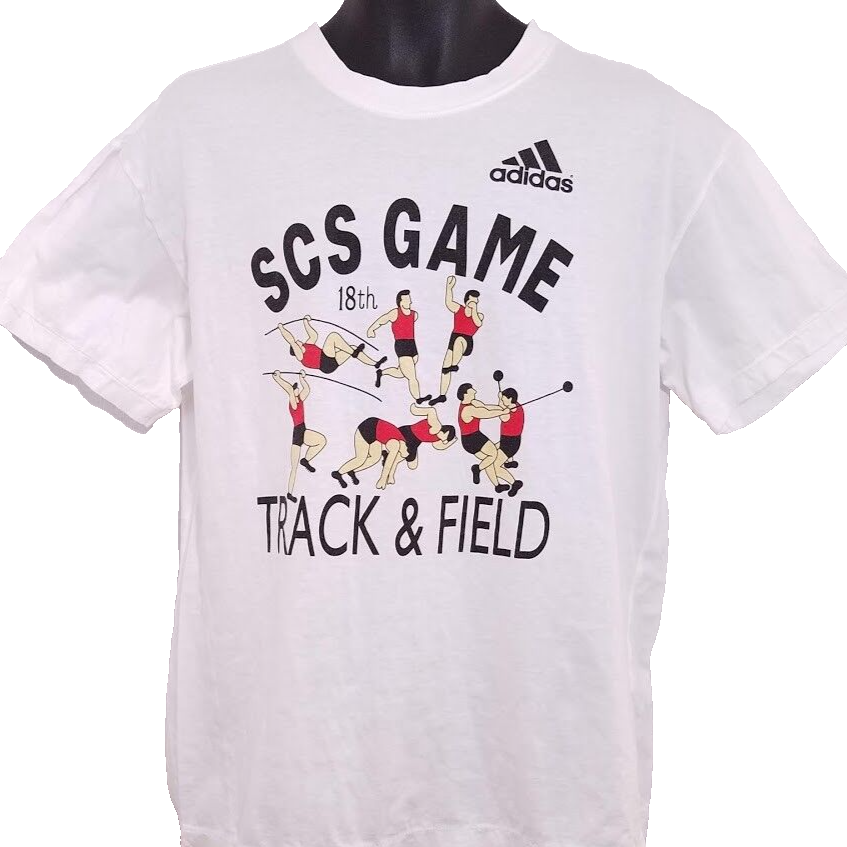 Vintage Adidas X Descente T Shirt Mens Size Large White 90s Track 