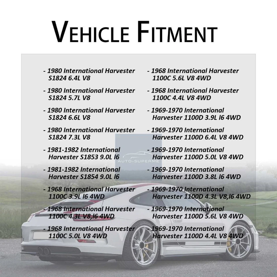 Juego de mangueras de freno delanteras 2x para International Harvester S1854 1981-1982 9,0 L Foto 3 de 4