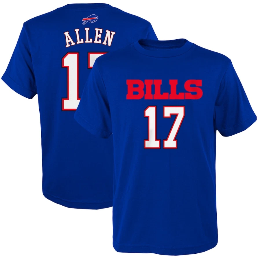 Youth Buffalo Bills Josh Allen Blue Name Number Mainliner Jersey