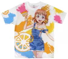 Love Live! Sunshine!! Chika Takami Paint T-shirt White Free Size Used