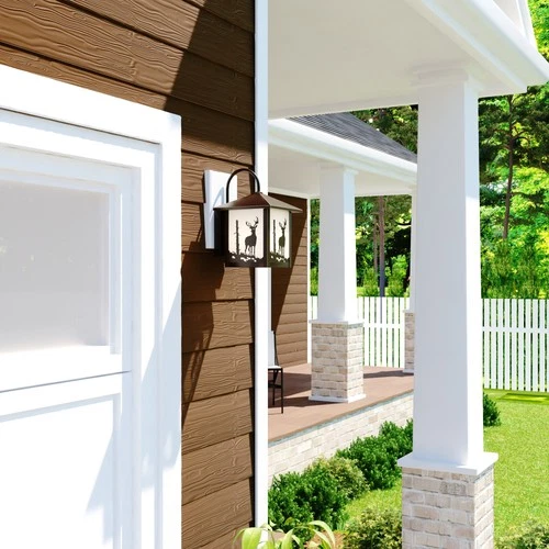 Vaxcel Lighting OW33583 Bronze Bryce 1-Light Outdoor Wall Sconce - 8 Inches Wide - Picture 8 of 12