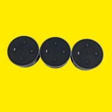 Lot of 3 Amazon Echo Dot 3 RS03QR Smart Speakers #4680 z65 b236 (VK)