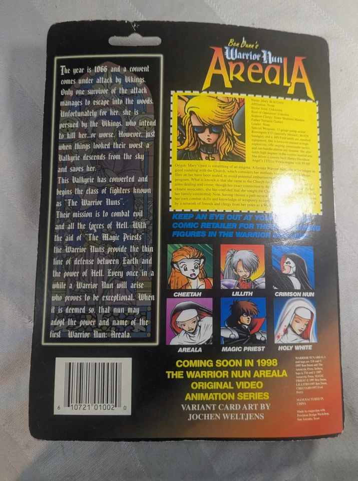 Figura de acción Warrior Nun Areala Shotgun Mary nueva en tarjeta Antarctic Press 1997 Foto 2 de 3
