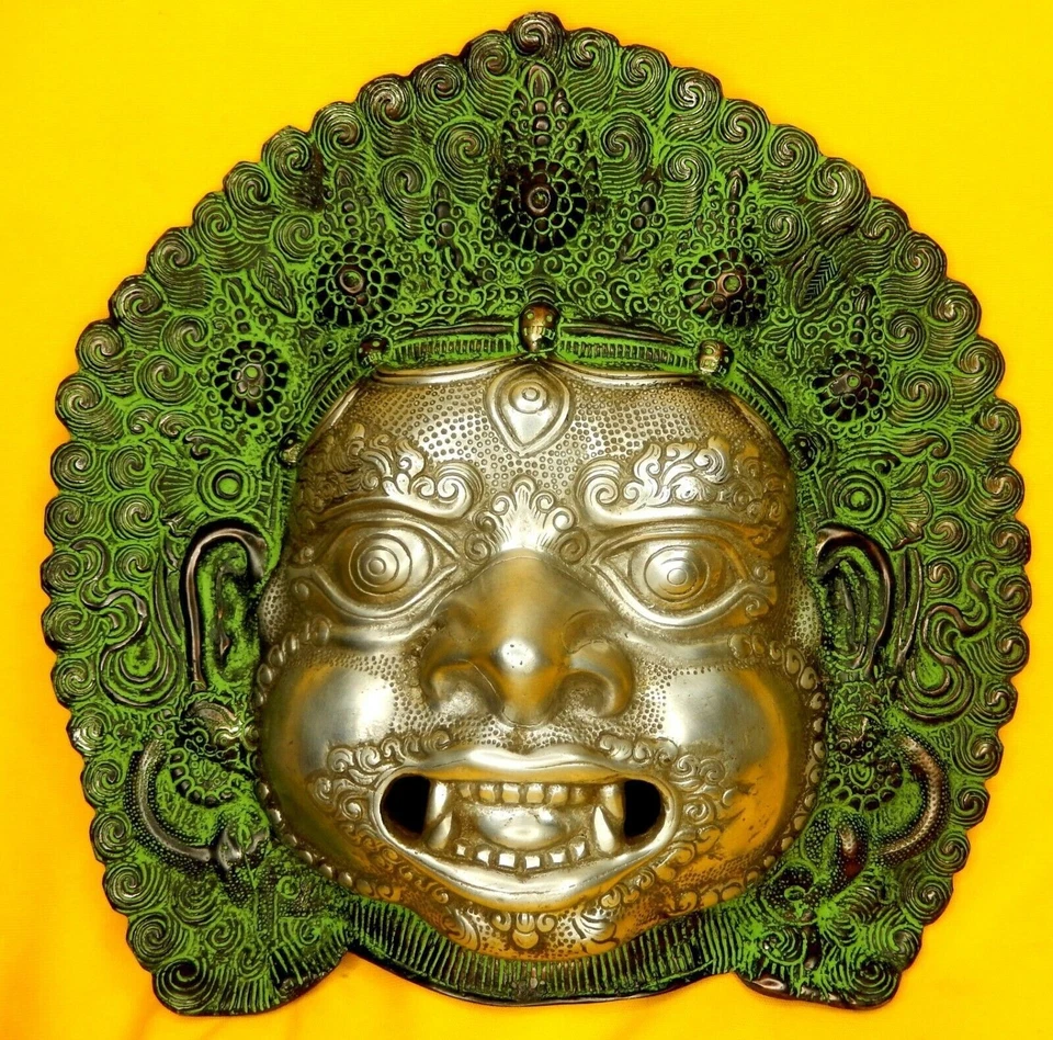 Metal Tibetan Bhairav Statue Shiva sculpture Bhairava Wall Décor Hanging Figure - Bild 4 von 4
