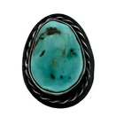 VTG Sterling Silver Turquoise Ring Robin Egg Blue Navajo Style Ring Signed Sz. 5