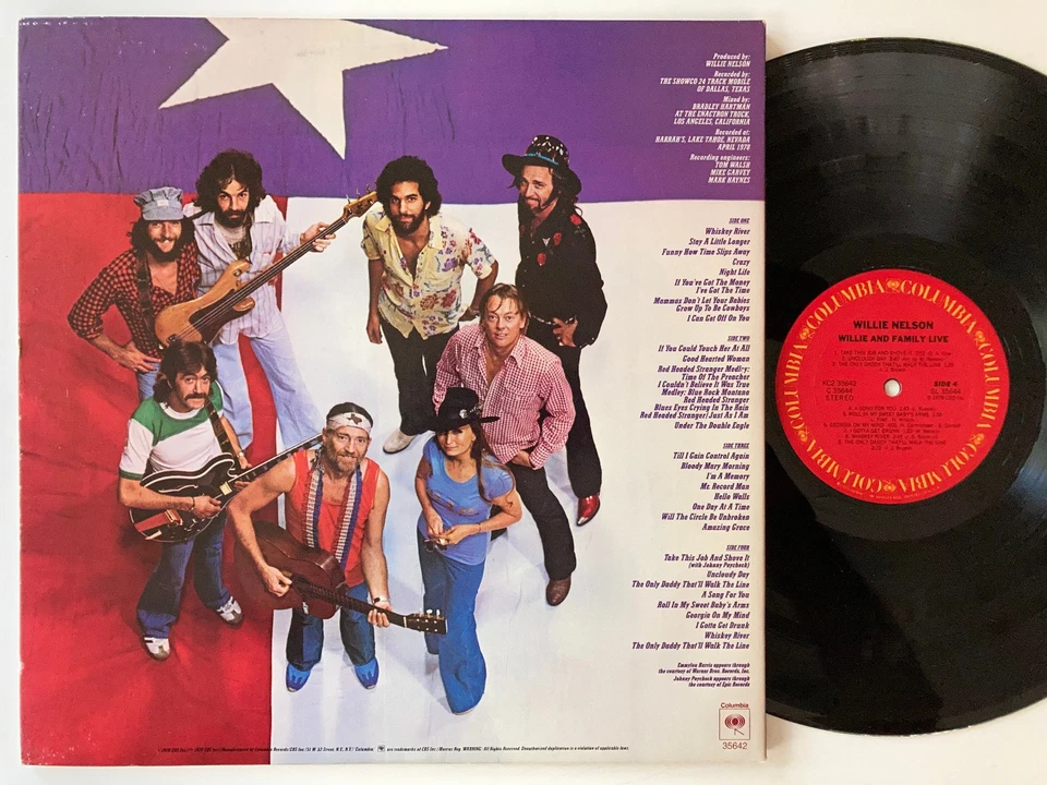Willie Nelson – Willie And Family Live (2X) LP - 1978 - VG+/VG+ - Image 3 of 4