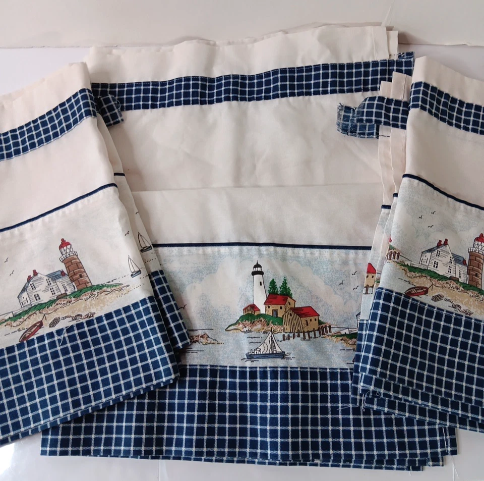 Nautical Valance And Curtain Set 2 Valance & Curtain (2 Conected) - Image 3 of 4