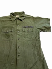60s Og 107 Shirt Sateen Green Vietnam 1960s Xl Sleeve USAF Short Sleeve