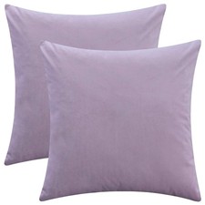 Set of 2 Soft Velvet Throw Pillow Covers, Decorative Solid Cushion Cases for ...