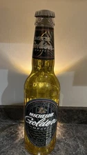 Vintage Michelob Golden Draft Light Up Beer Bottle Display Backlit Sign Plastic