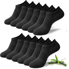 Bamboo Trainer Socks for Womens and Mens, No Show Ankle Socks Low Cut Invisible 