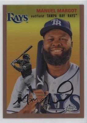 2023 Chrome Platinum Anniversary Rose Gold Refractor 34/75 Manny Margot 0jm6