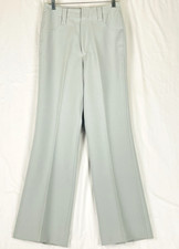 VTG H BAR C Ranchwear Tomboy Flared Bell Bottom Pants Slacks Womens Lt Blue