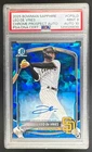 6839 Leo De Vries 2025 Bowman Chrome Sapphire Prospect Auto /199 PSA 9/10