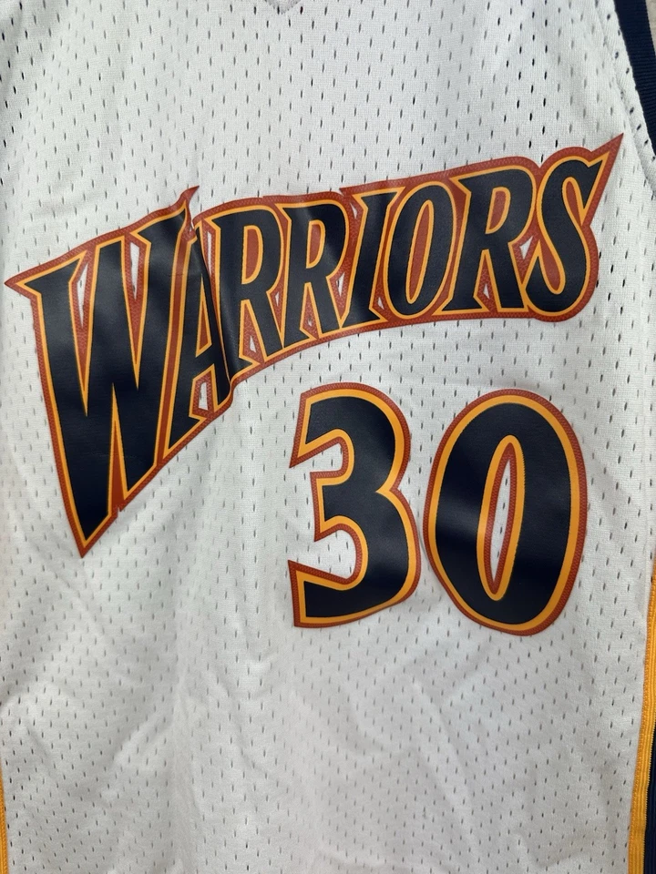 Steph Curry Golden State Warriors Mitchell & Ness Swingman White Jersey Size M - Image 3 of 4