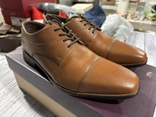 NEW Johnston Murphy Shoes Sz 7.5 M Cognac Oxfords