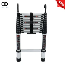 Telescoping Ladder 10.5 FT Extension Ladder Aluminum Lightweight Telescopic