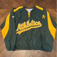 Majestic Oakland Athletics MLB Pullover Jacke...