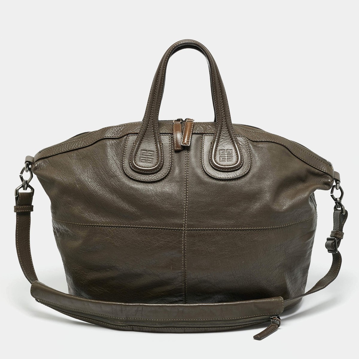 Givenchy Olive Green Leather Large Nightingale Satchel | eBay