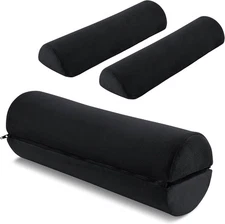 ROYALAY Neck Pillow for Sleeping Round Roll Pillow Including 2 Pack Half Moon Ce