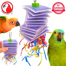 Bonka Bird Toys 1472 Poker Chew Shred Forage Paper Foam Spin Parrot Cage Pet Toy