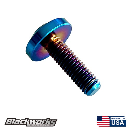 2 TITANIUM BURNT LICENSE PLATE ANTI THEFT SECURITY BOLTS TORX SCREWS M6X1.0 - Picture 4 of 5