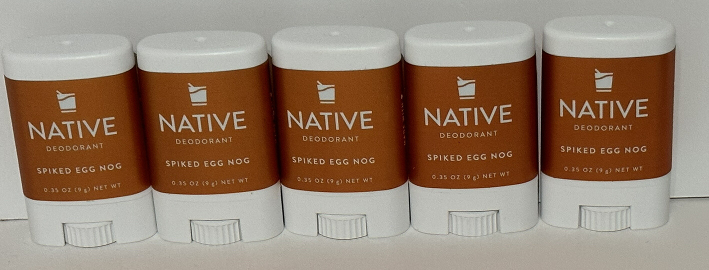 NEW 5 Native Limited Edition Holiday Spiked Eggnog Deodorant Mini .35 oz Egg Nog eBay