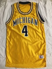 Vtg Speedline Pro-Pak Michigan Wolverines Basketball #4 JERSEY Sz 44 Rare