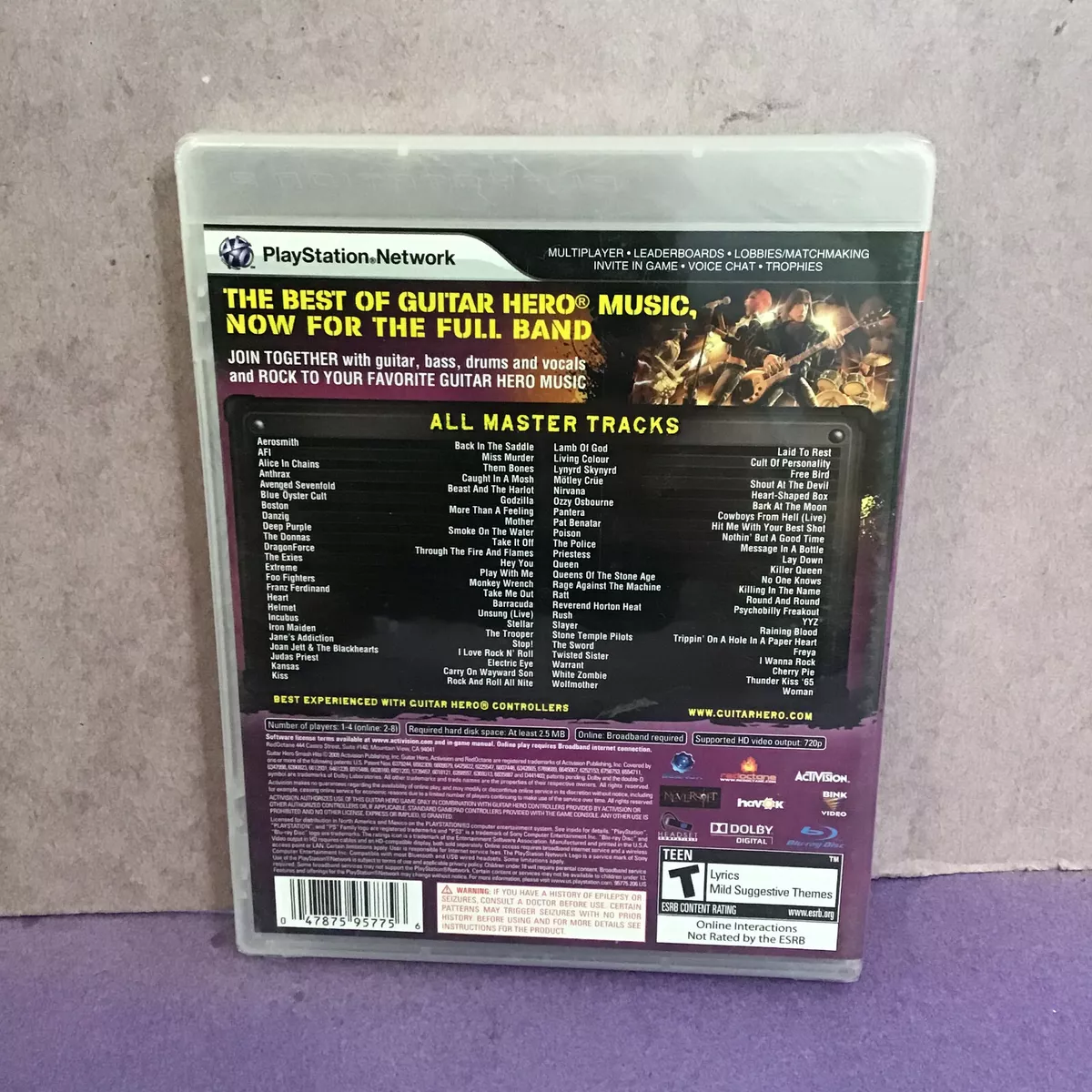 Guitar hero hotsell smash hits ps3
