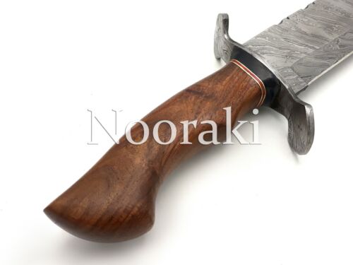 Hand Forged Damascus Bowie Knife Razor Sharp Blade,Handle W/Sheath 17.5 L Editio - Picture 7 of 8