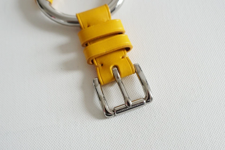 RALPH LAUREN Vachetta Cuero Media Luna Junta Tórica Ecuestre TRI-CORREA Cinturón Cintura S Foto 4 de 4