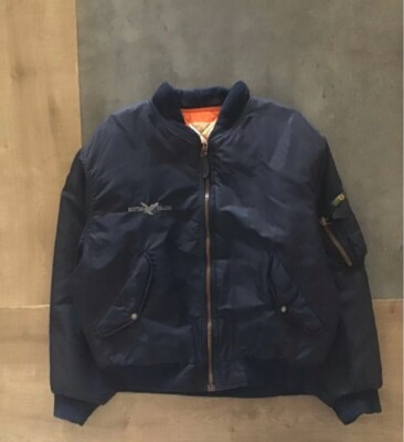 Vintage MA-1 Bomberjacke Größe Medium Boston College USA Made In Italy