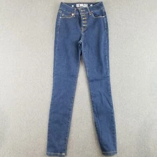 Rewash Jeans Women's Size 0R Blue Dark Wash Boyfriend Stretch Waist 5 Button