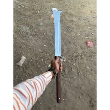 Custom Handmade Carbon Steel Blade Tactical Machete Sword| Hunting Sword Camping