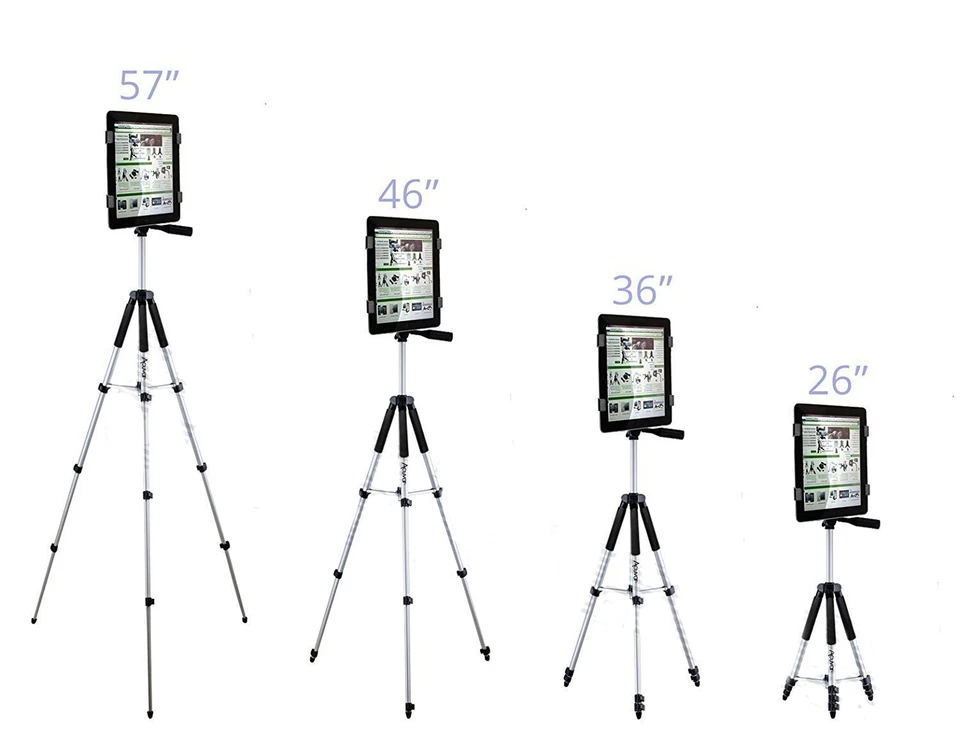 Acuvar 57" inch Pro Tripod, Tablet Mount + Smartphone Mount + Mount for GoPro - Image 3 of 4