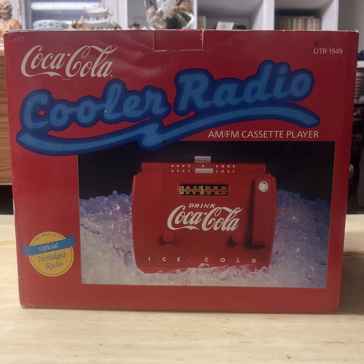 Coca-Cola Cooler Radio AM/FM Cassette Player Red OTR-1949